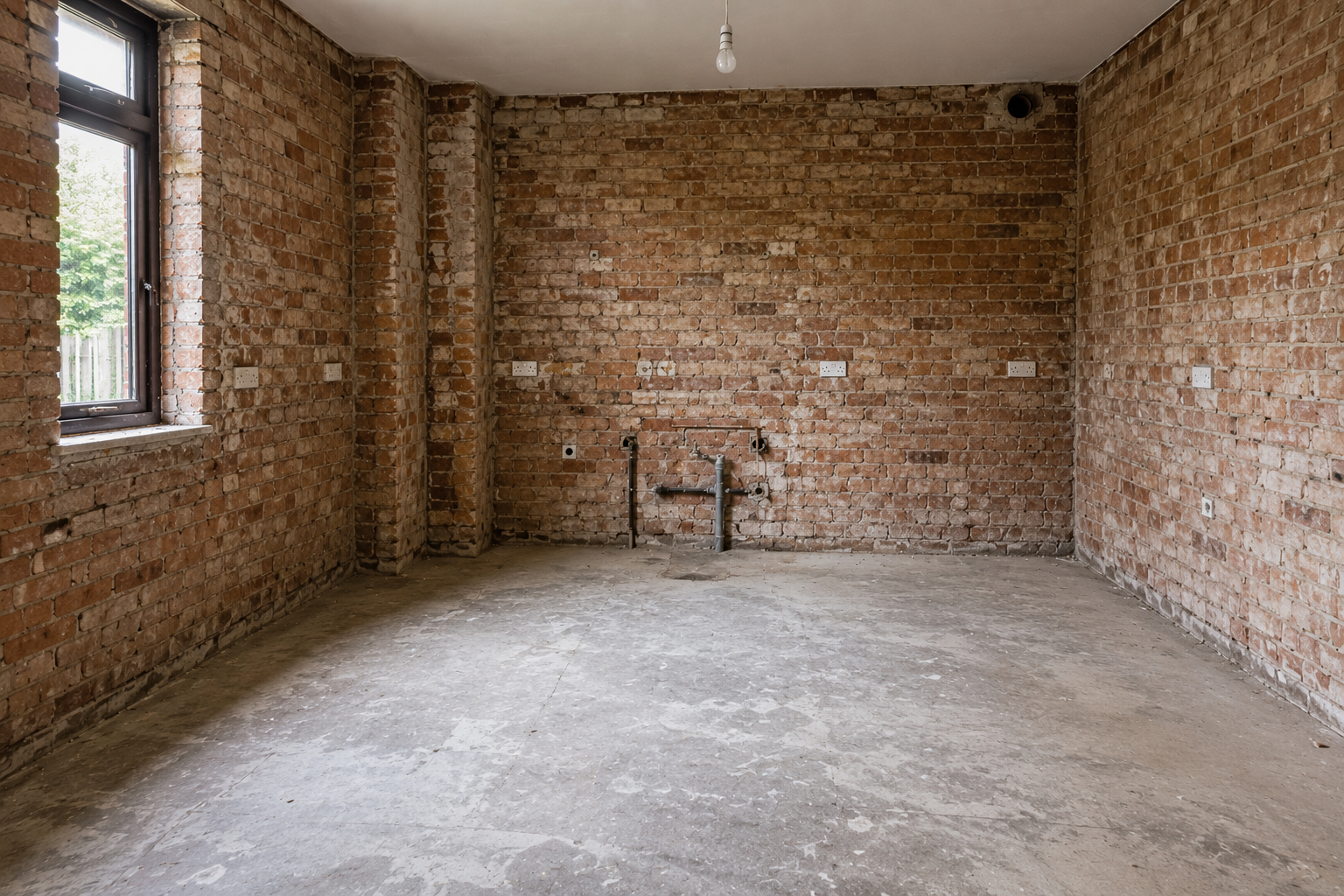 Room stripped back ready for refurbishment
