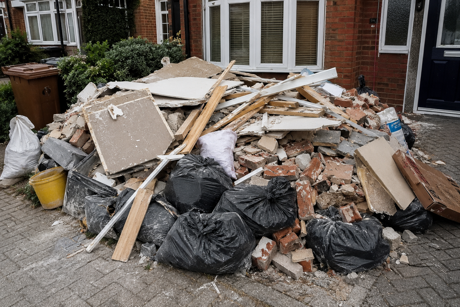 Builders waste and rubble