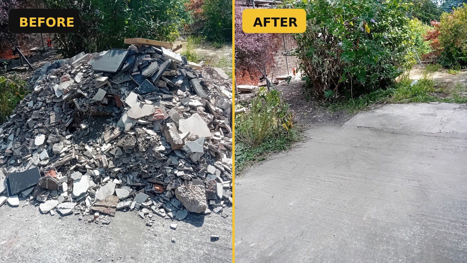 Rubble soil and hardcore removal by tipper in Sheffield